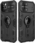 iPhone 12 Pro Max Case with Camera Cover & Kickstand, Duty Military Grade Armor