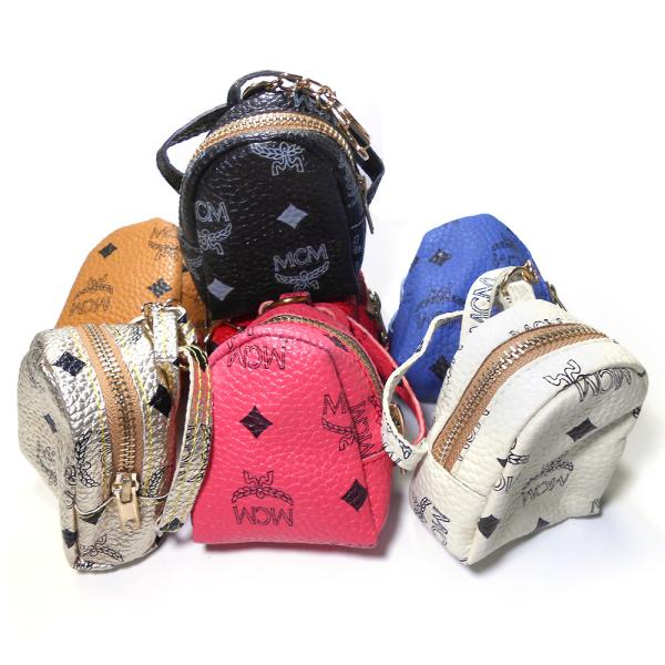 Buy cheap Custom Glitter Leather Mini Backpack Keychain Nickle Plating from wholesalers