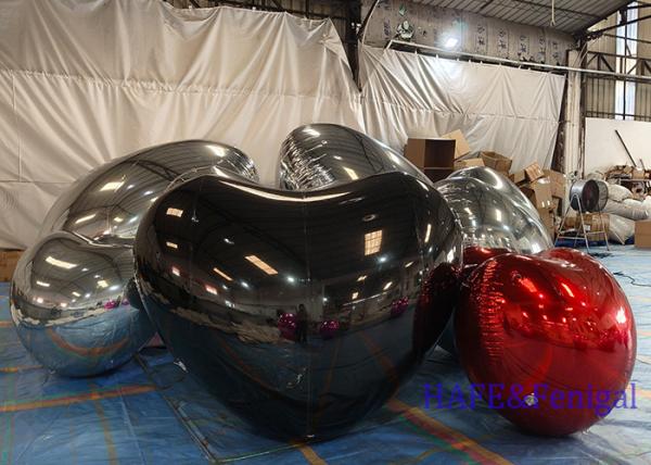 Inflatable Reflective Shiny Heart-Shaped Mirror Balloon Activity Atmosphere