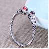Buy cheap Sterling Silver Cable Bracelet with Garnet Open Adjustable Cuff Bracelet (XH049954W) from wholesalers