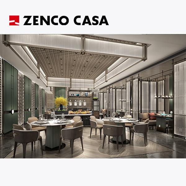 Buy cheap Hotel Restaurant Furniture Set Includes Leather Dining Chair And Marble Round Dining Table from wholesalers
