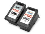 Recycled 2 - Pack Rebuilt Ink Cartridges For Canon PG 545XL CL546XL Compatible