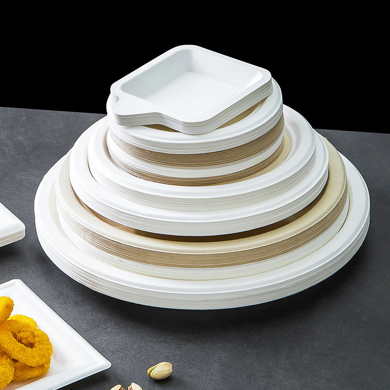 Greaseproof Microwavable Biodegradable Food Container Disposable Bagasse Plate
