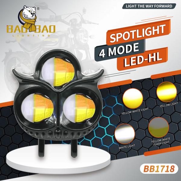 Buy cheap 3 Beam Owl Dual Flashing Color Motorbike Spotlight Lamp Offroad Light from wholesalers