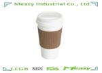 Corrugated Paper Disposable Insulated Coffee Cups with Cup Sleeve