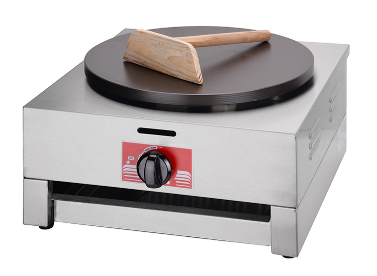 220V Single Pancake Gas Crepe Maker and Hot Plate for Hotel Breakfast
