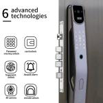 Full Auto Face Recognition Door Lock Tuya Anti Peep Smart Password Front Door
