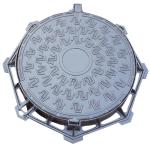 A15 Ductile Iron Manhole Cover Square Airtight 600mm Diameter EN124