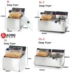 Commercial Table Top Double Cylinder Electric Deep Fryer Advantage Convenient 9