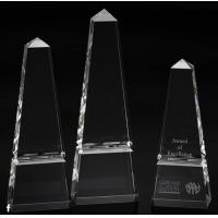 Buy cheap washington grooved crystal tower/blank tower obelisk crystal award/3d laser product