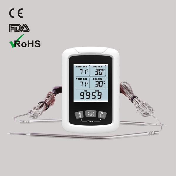 Buy cheap 2 Dual Temp Bbq Thermometer Kit Magnetic Temperature Gauge For Grill from wholesalers