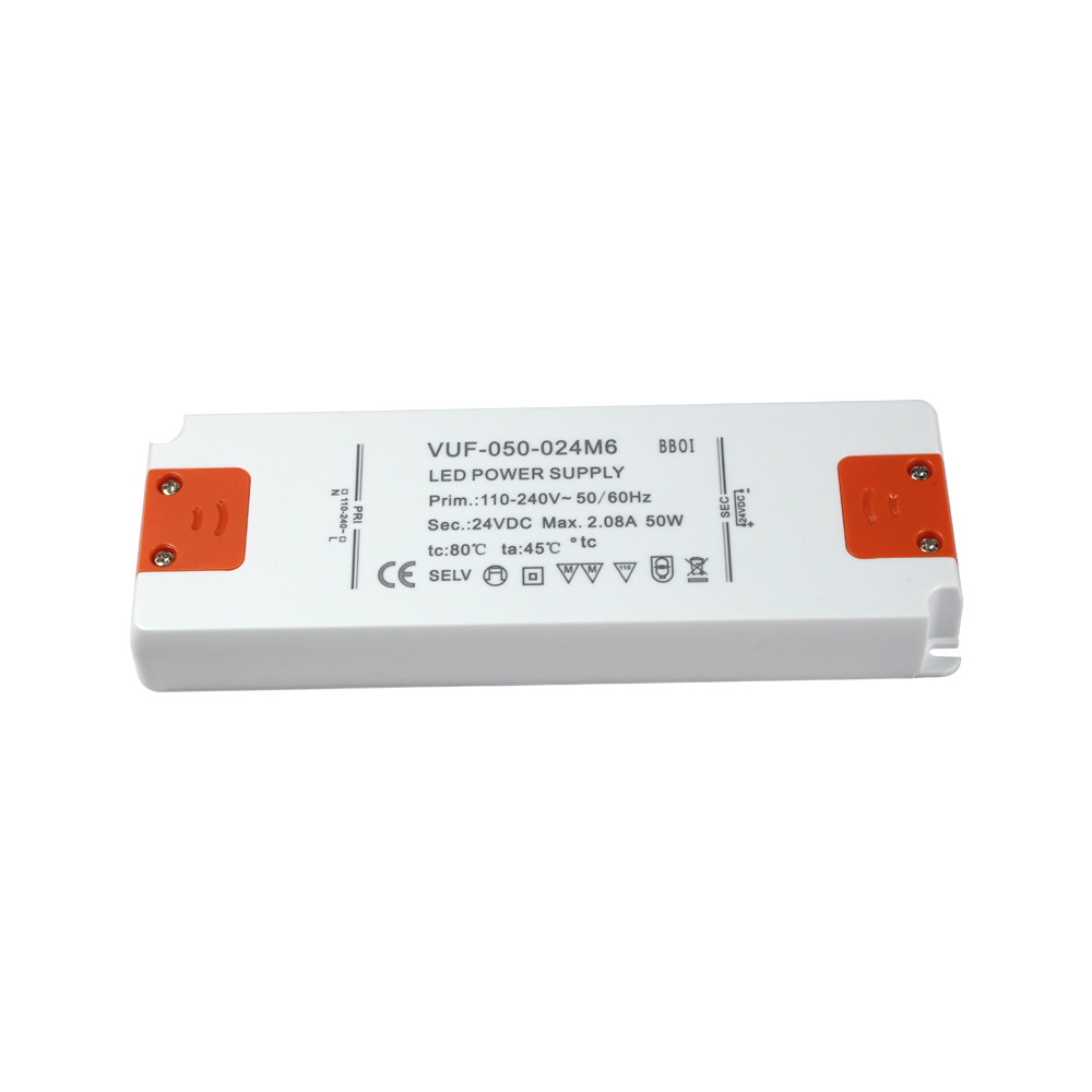 Ip67 Plastic LED Driver 50w Customizable Wire 12vdc 24vdc Power Supply