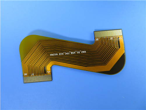 Flexible Printed Circuit (FPC) Built on 1oz Polyimide with Gold Plated and PI Stiffener for Modem USB
