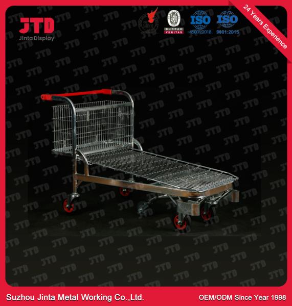 Buy cheap 300L Supermarket Warehouse Hand Trolley 4 Wheels Unfoldable from wholesalers