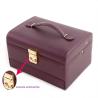 Buy cheap Luxury Velvet Leather Travel Jewellery Box , Fine Personalized Travel Jewelry Case from wholesalers