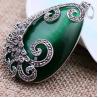 Buy cheap 925 Silver Drop Shape Green Opal Marcasite Retro Pendant Necklace (N20180410GREEN) from wholesalers