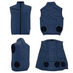 Navy Blue Personal Air Conditioner Vest 5V 10050mAh Ac Vest For Hiking