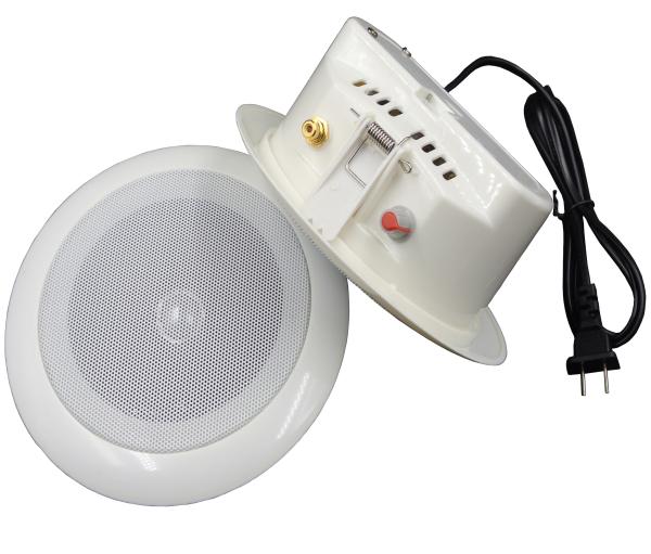 Buy cheap AC220V Line Voltage Indoor PA Speakers 6W , White Ceiling Speakers High Sensitivity from wholesalers