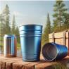 Buy cheap Dishwasher Safe 16oz Metallic Blue Aluminum Camping Cup Lightweight Durable Aluminum Insulated Cup Reusable Aluminum Cups For Outdoor Use Lightweight from wholesalers