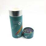 Cylindrical Paperboard Paper Tube Packaging Box With Embossing UV Coating
