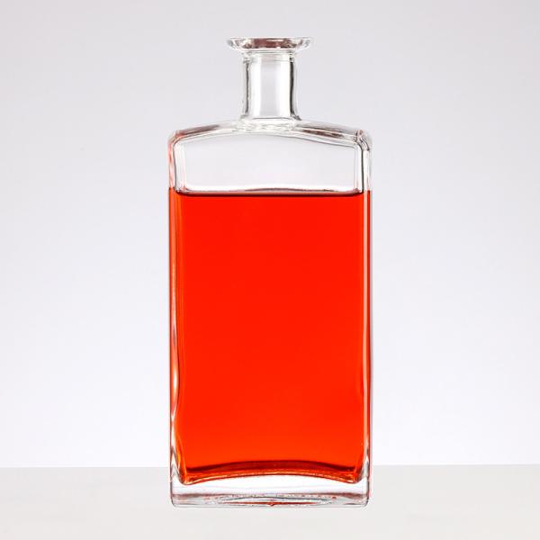 Collar Material Clear Glass 100ml 200ml 375ml Whisky Vodka Bottle with Cork