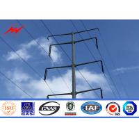 Buy cheap Bitumen Diameter 100 - 300 17M Electric Galvanized Steel Pole with Cross Arm product