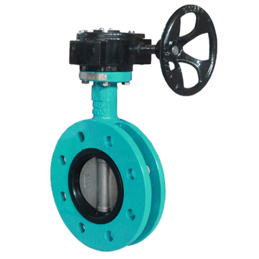 Ductile iron PN16 U section type flanged butterfly valve