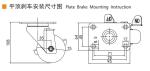 EDL Industrial Casters 3inch 150kg Plate TPA by Rigid, Swivel and Brake type