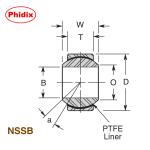 NSSB Series Narrow-Body Stainless Steel Spherical Bearings | PTFE-Lined for
