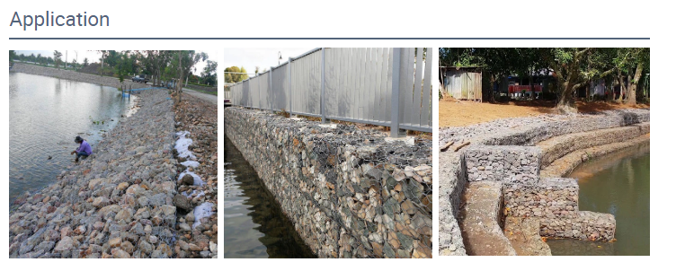 2x1x1m Galvanized Wire 4.0mm Woven Gabion Baskets 6