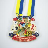Buy cheap Carnival Clubs Zinc Alloy Gold Plated Medals Soft Enamel Colored With Ribbon product