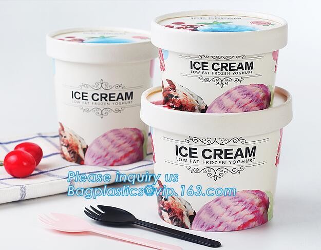 take away 8oz 4oz 7oz icecream cups with 95mm dome lids,12oz Eco-friendly recycled ice cream paper cup with lid spoon