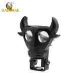 Black Bull Horn Cartoon White Yellow Motorbike Spotlight LED Lamp Accessories