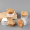 Buy cheap Lotion Bamboo Cover 15g 20g Frosted Glass Cream Bottle from wholesalers