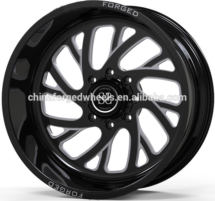 Customized Off Rad Rims 24x12 and 24x14 Gloss Black Machined Deep Lip 4x4 Wheels Rimrs