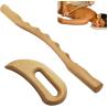 Buy cheap 2 PCS Wooden Gua Sha Massage Tools Wood Therapy Massage Kit for Lymphatic Drainage Tool Wood GuaSha for Anti Cellulite Keep Fit from wholesalers