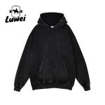 Crop Top Heavyweight Cotton Hoodie Long Sleeve Plain Oversized Sweatshirts