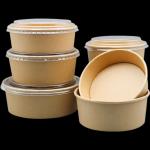 Disposable Small Paper Soup Bowls Cup Craft Kraft Paper Soup Bowl 20oz Paper