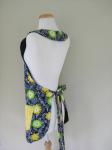 Ladies Apron, Adult Apron, Blue Kitchen Apron, Full Cooking Apron, Kitchen Apron
