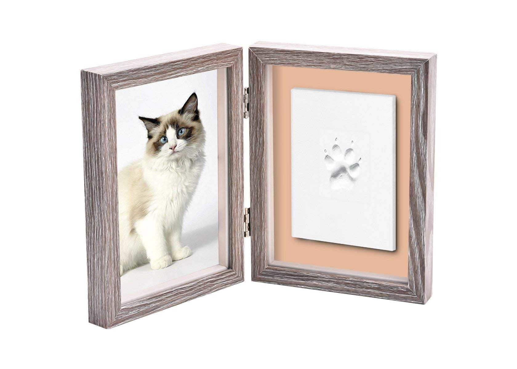 Paw Print Keepsake Frame Ornament , Non toxic Soft Light Pet Picture Frames