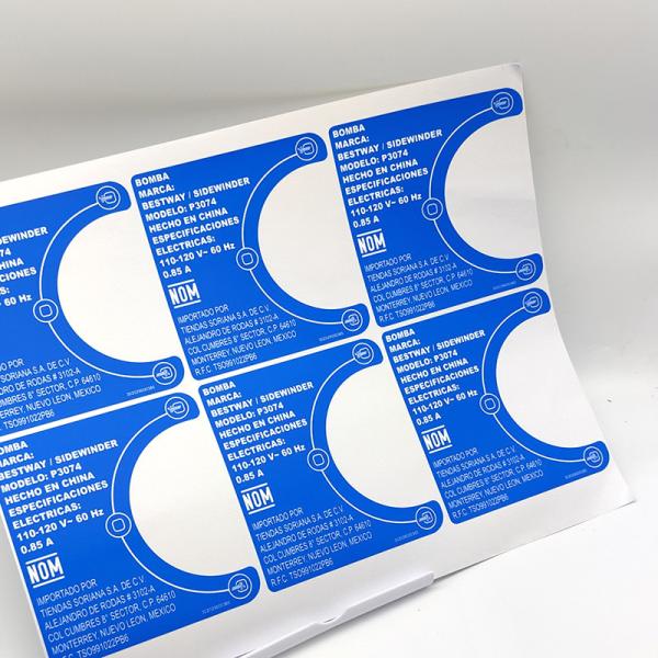 Household BOPP Removable Vinyl Sticker Paper Self Adhesive Laundry Label
