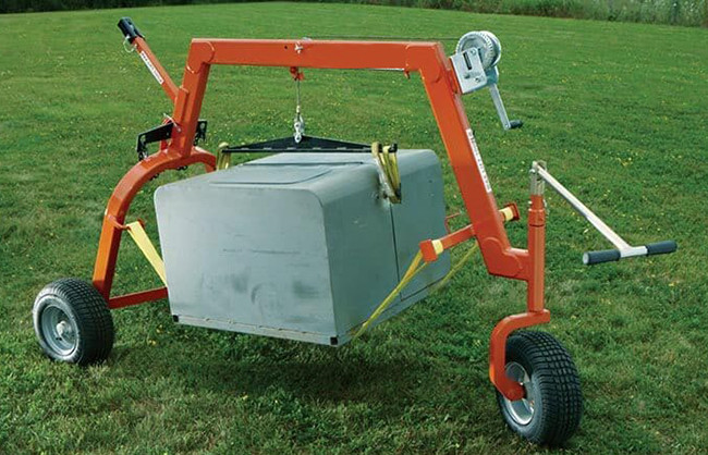 40 Inches Transmission Line Stringing Tools Universal Transformer Dolly With Winch