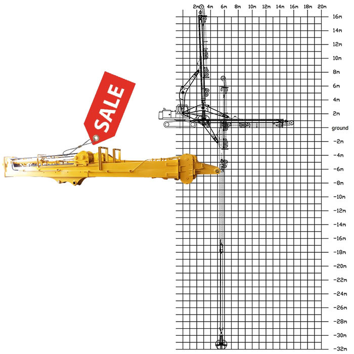 Telescopic Arm For Excavator For Grabbing Sand Soil Silt Gravel Use BS900E
