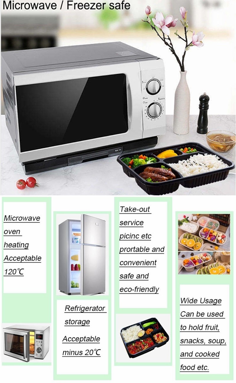 4 Compartments 5L 40%PP Microwavable Food Storage Container