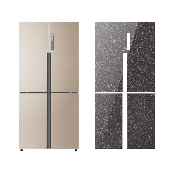 Buy cheap Acid Free Glittering Tempered Glass 3MM Kitchen Fridge Panel from wholesalers