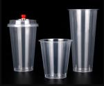 Pp Hard Plastic Disposable Drinking Cup 500ml Injection Mould Cup With Lids
