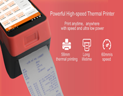 Smart Handheld Mobile Cash Register Terminal with 58mm Built-in Printer and 7.4V Battery