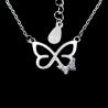 Buy cheap Engagement Silver Butterfly Necklace / CZ Stone Anniversary Gift Necklace from wholesalers