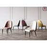 Buy cheap Tufted Wood Leather Dining Chairs , Armless Restaurant Chair With Curved Backrest from wholesalers