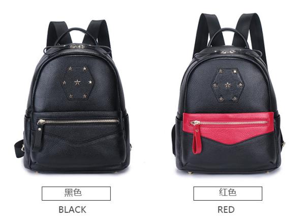 Buy cheap Real Cow Leather Multifunctional Bag , Large Capacity Student Black Backpack Purse from wholesalers